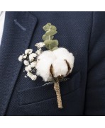 Coton : boutonnière de marié